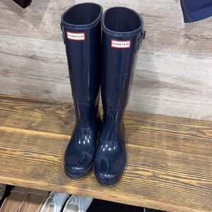 Used Hunter Rain Boots - Original - Navy boots - Us 8.5